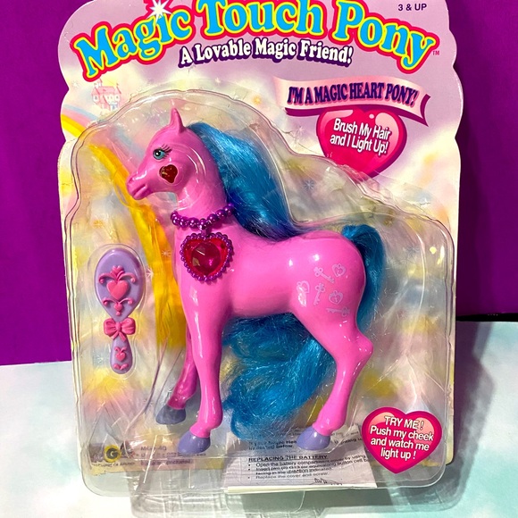 MAGIC TOUCH PONY VINTAGE 90s MAGIC HEART PONY MARIAH HEARTS LIGHT UP & BLINK - Picture 11 of 16